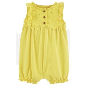 Carter’s yellow romper 6m